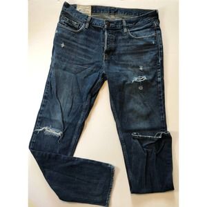 Men’s 34X34 Hollister Classic Straight Distressed Button Fly